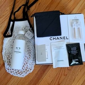 Chanel No 5 authentic water bottle net bag toothpicks